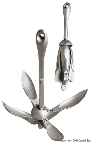 Hot Dipped Galvanised Grapnel Anchor, 1.5kg